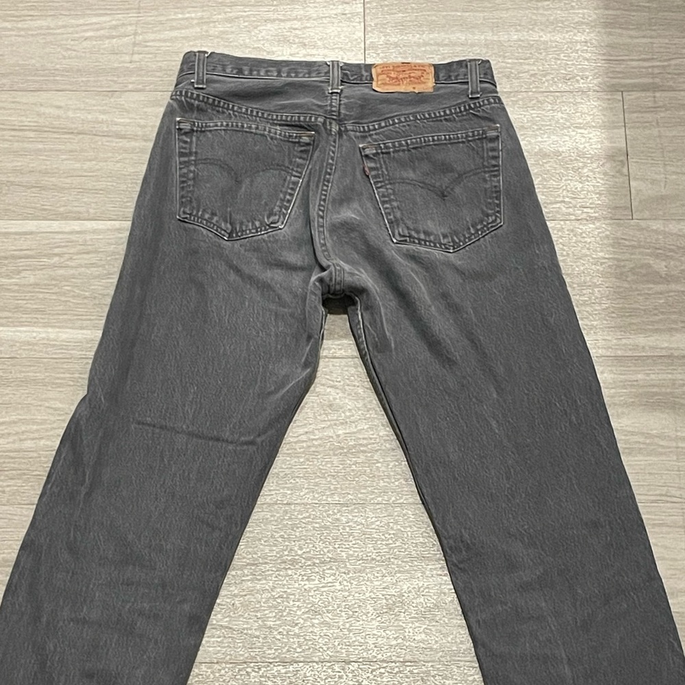 Vintage Levi’s 501 70s button fly faded black black jeans made in USA - Picture 7 of 10